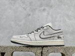 Air Jordan 1 Low Aj1 乔1 斯图西联名-全猪八灰线条 高端定制 低帮复古篮球鞋 Dm9188-005 #定制鞋盒 大厂纯原品质出货 超高清洁