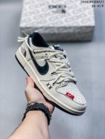 海外爆款限量发售！公司级 Nike Sb Dunk Low“北面系列 绑带米白黑勾” 周年高端定制 低帮休闲板鞋 定制鞋盒 大厂纯原品质出货 超高清洁度 皮料切