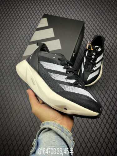 公司级adidas Adizero Adios Pro 3马拉松飞线贾卡轻质透气休闲运动跑步鞋 采用双层透气网纱 Flywire动态飞线绑缚鞋面材质 内置zoo