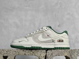 Nk Sb Dunk Low 古驰联名-拼皮白勾 周年高端定制 低帮休闲板鞋 Kk1688-052 #定制鞋盒 大厂纯原品质出货 超高清洁度 皮料切割干净无任何