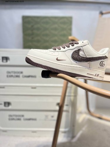 古驰 X Nk Air Force 1'07 Low 空军一号低帮休闲板鞋 #定制皮料 原楦原纸板 纯正空军版型 高清洁度 内置全掌气垫Qy6818 Am773