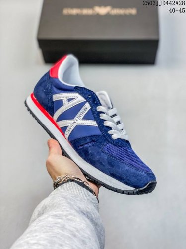 140 阿玛尼 Armani Exchange 休闲男士2022 时尚板鞋 简单大方 鞋面精心设计 利落皮革 透气舒适 时尚耐磨百搭休闲运动鞋 码数：40-45