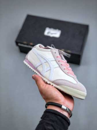 鬼塚虎 Onitsuka Tiger Mexico 66经典墨西哥系列低帮复古经典百搭休闲皮革慢跑鞋“皮革米白浅灰粉” 2A104-100 尺码：36-40 半 - 点击图像关闭