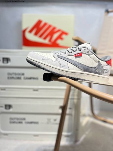 公司级头层皮斯图西 X 乔丹Air Jordan 1 Low Aj1低帮系列篮球鞋 官方同步配色 原装级产物 #拒绝公底 立体鞋型 细节完美 高清洁度Yx506