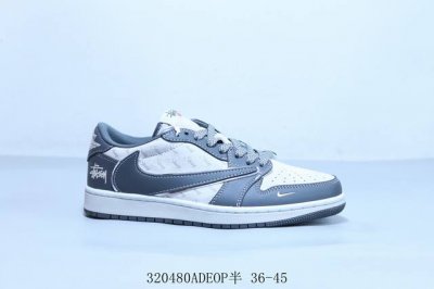 310 Nike Air Jordan 1 Low Gs"White/Black/Pink"Aj1乔丹一代低帮经典复古文化休闲运动篮球鞋 倒勾联名款 32048
