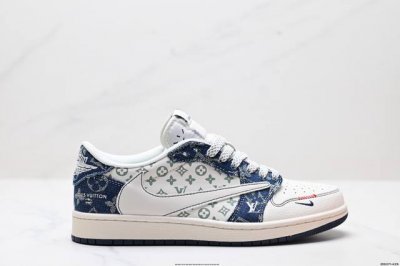 公司级Aj1倒勾Travis Scott X Air Jordan 1 ” Reverse Mocha “ Aj1乔1 Ts 闪电 联名倒钩 低帮文化篮球鞋 完
