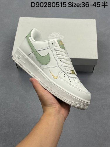 nike Air Force 1 Low 白绿勾小金勾 空军一号低帮运动休闲板鞋 官方同步 原装级别 原楦头原纸板 打造纯正空军版型#专注外贸渠道 全掌内置蜂窝