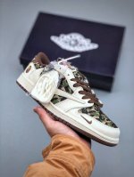 Travis Scott X Nike Air Jordan 1 Low X Bape Air Jordan 1 Low 反转白迷彩绿棕小钩倒钩 纯原版本全鞋采