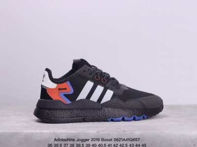 Adidasnite Jogger 2019 Boost三叶草 联名夜行者 复古跑鞋 原厂材料 原厂大底 私家独模 网布搭配麂皮拼接打造鞋面 极具复古风格鞋头及