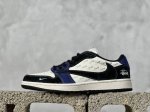 Travis Scott X Fragment Design X Air Jordan 1 Low Og Sp Aj1 乔1 斯图西联名-黑蓝英文 低帮文化休闲