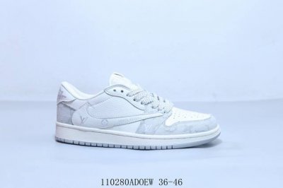 160 乔丹Air Jordan 1 Low Aj1 乔1低帮复古文化休闲运动篮球鞋Lv 联名 倒勾 110280Adoew 36-46
