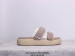 Fila斐乐 魔术贴donut舒适耐磨低跟橡胶底抗菌一字拖鞋 女款 Xm0627Q222