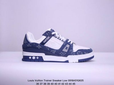 公司级全新lv路易威登louis Vuitton Trainer Sneaker Low休闲运动文化百搭板鞋 尺码:36-45 Xm0918Q625