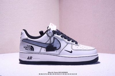 300 海外限量发售！公司级Nike Air Force 1 '07 Low “北面联名——Cdg米黑线条”空军一号 低帮 运动鞋 休闲鞋 折边针车 工艺难度大
