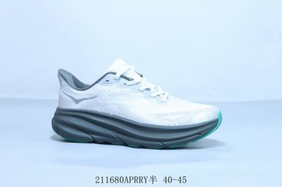 美国新兴跑鞋品牌 Hoka One One Clifton8 机能轻量缓震网面增高越野男女跑步鞋 211680Aprry半 40-45