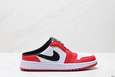 真标Nike Air Jordan 1 Mule Aj1 高尔夫 低帮 防磨耐磨 一脚蹬半拖款 货号:Fj1214-101 Size:36 36.5 37.5