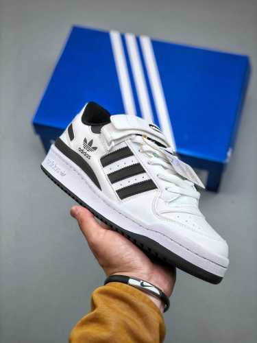 Adidas Forum Low Cl 三叶草低邦性价比天花板 极力推荐原市场顶级版本同源工厂p开发 版型完美经典魔术贴复古板鞋 男女潮流头层皮休闲鞋原楦原数据