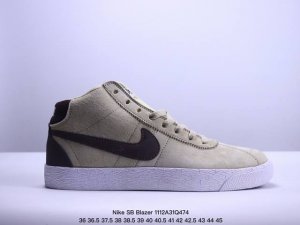 公司级Nike SB Zoom Blazer Mid 耐克 皮革 防滑减震耐磨 中帮板鞋 货号:923112 222 尺码:36 36.5 37.5 38 38