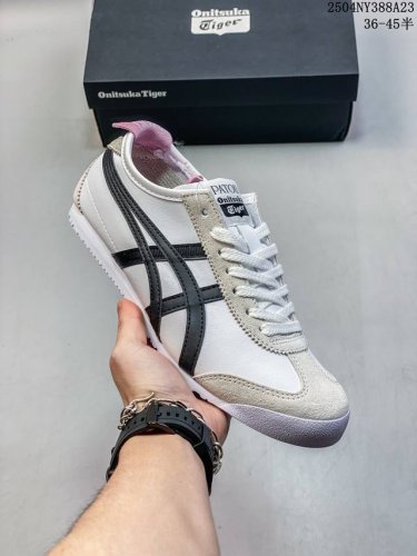 真标带半码！ Asics Onitsuka Tiger 亚瑟士 鬼冢虎 清晰显眼 配加软鞋垫 脚感舒适度爆满 原膜原料生产 鞋底平底耐磨防滑显著 一款绝佳休闲和