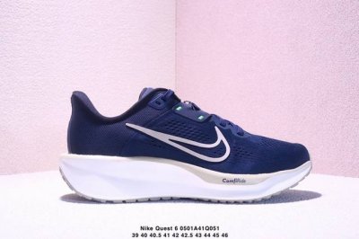 公司级Nike Quest 6极速6代网面透气 时尚休闲跑步鞋 简约高科技设计采用多层材料 为双足带来凉爽感受和稳固体验 时尚鞋面搭配中足包覆设计 提供稳固贴合