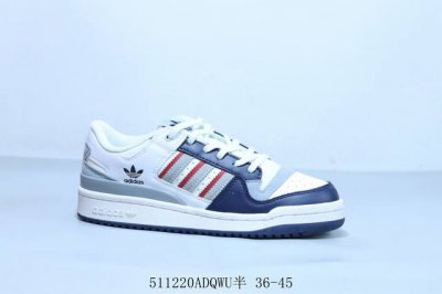adidas Forum Low Cl 三叶草低邦 经典魔术贴复古板鞋 男女潮流头层皮休闲鞋 货号 J P12960 511220Adqwu半 36-45