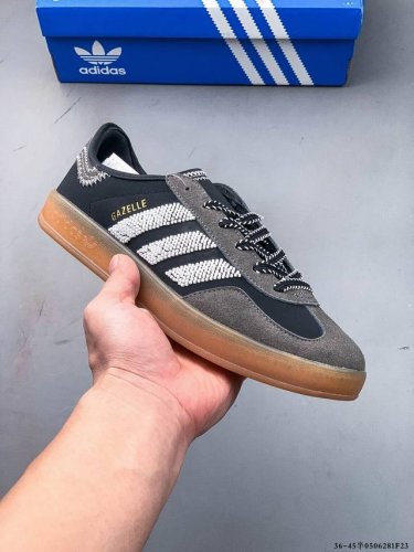 公司级！Clot X Adidas Origials Gazelle Indoor 陈冠希联名 三叶草复古休闲防滑耐磨低帮板鞋 0506281F23