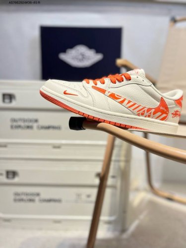公司级头层皮斯图西 X乔丹Air Jordan 1 Low Aj1低帮系列篮球鞋 官方同步配色 原装级产物 #拒绝公底 立体鞋型 细节完美 高清洁度Ld2025