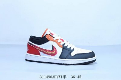 180 乔丹Air Jordan 1 Low Aj1 乔1低帮复古文化休闲运动篮球鞋 火焰勾 货号 Fj7219-441 311490Adywt半 36-45