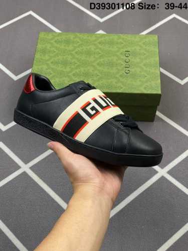 210 真标Gucci古驰 Ace 皮革 条纹 低帮 时尚板鞋 尺码:39-44 Id:D39301108