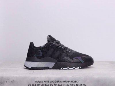 公司级阿迪达斯三叶草 Nite Jogger M 经典运动跑鞋 夜行者 复古跑鞋原厂材料 原厂大底 私家独模 网布搭配麂皮拼接打造鞋面 极具复古风格鞋头及鞋跟点