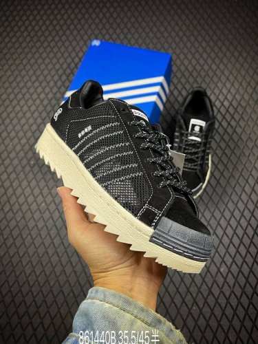 B 真标Clot X Superstar 陈冠希联名经典运动板鞋 Adidas 阿迪达斯三叶草板鞋 货号:Ie8879 尺码:35.5 36 36.5 37 3