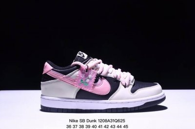 公司级绑绳off-White解构风定制，耐克nike Sb Dunk Low”Milk White Pink Smile“扣篮系列低帮休闲运动滑板板鞋 采用软质