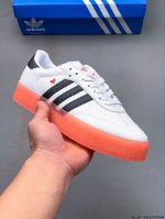 真标半码！阿迪达斯Adidas Samba Rose 三叶草 复古厚底增高休闲板鞋 0414279Y18