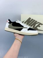 真标Nike Air Jordan 1 X Travis Scott Aj1倒勾 乔一倒钩 耐克 低帮文化篮球鞋 size 如图 编码 K620K5410521