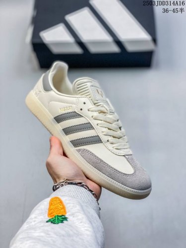 130 公司级阿迪达斯三叶草Adidas Originals Samba Messi 桑巴舞系列绅士德训足球风百搭低帮休闲运动板鞋 货号:Jq0266 尺码:3