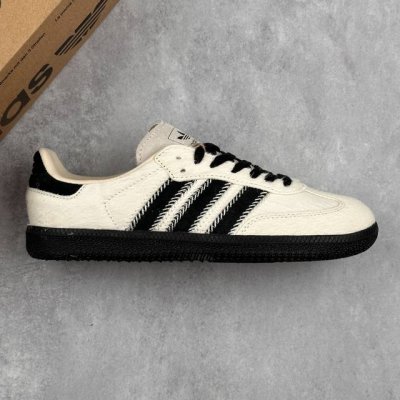 本地220 核心私 【神版】Adidas Originals Samba Og"Wonder White Black Pony"桑巴舞系列绅士德训足球风百搭低帮