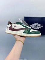 travis Scott X Fragment Design X Jordan Air Jordan 1 Low Og Sp “克罗心联名 绿花生胶” 多方联名