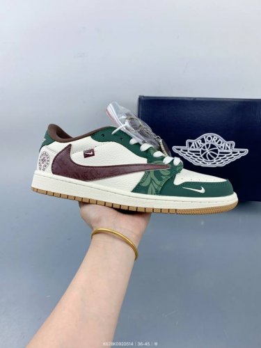 travis Scott X Fragment Design X Jordan Air Jordan 1 Low Og Sp “克罗心联名 绿花生胶” 多方联名
