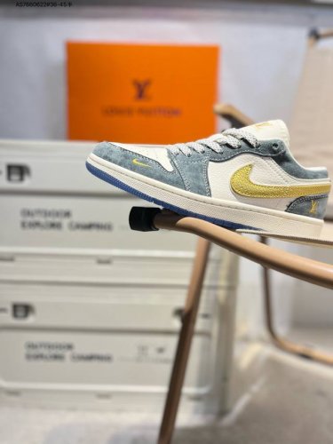 公司级头层皮Lv X 乔丹Air Jordan 1 Low Aj1低帮系列篮球鞋 官方同步配色 原装级产物 #拒绝公底 立体鞋型 细节完美 高清洁度Xx3168