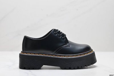 公司级dr.Martens马汀博士 Martens 1460 Smooth Leather Platform系列松糕低帮英伦骑士朋克复古机车厚底粗跟 马丁靴 采
