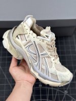 I8版 公司级 Balenciaga Runner Sneaker”Grey Black Blue Red“慢跑系列低帮复古野跑潮流姥爹风百搭休闲运动慢跑鞋 原