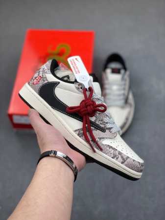 海外爆款限量发售！公司级 Travis Scott X Fragment Design X Jordan Air Jordan 1 Low Og Sp “蛇年限 - 点击图像关闭