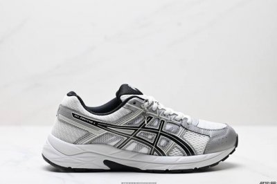 公司级Asics 亚瑟士 透气网眼鞋面配合部分合成革材质，全新Rearfoot Gel后置凝胶缓冲效果日本专业跑鞋品牌-亚瑟士Asics Gel-Contend