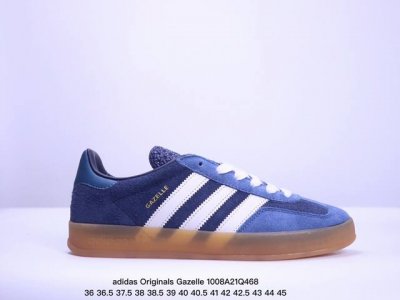 公司级adidas Originals Gazelle Indoor 三叶草休闲防滑耐磨低帮板鞋 鞋头出色设计 塑就出众贴合感 稳固的后跟贴合足部曲线设计 软弹