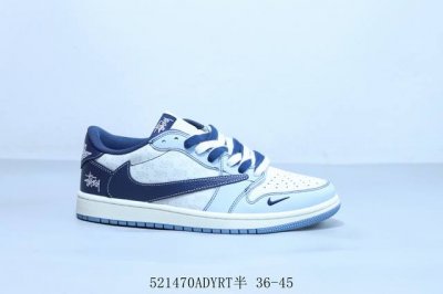 乔丹Air Jordan 1 Low Aj1 乔1低帮复古文化休闲运动篮球鞋倒勾 斯图西 货号 Xz5749-010 521470Adyrt半 36-45