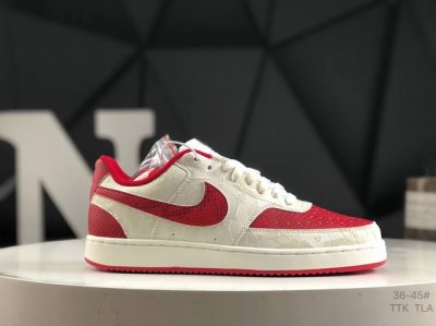真标带半码Nike Court Vision Lo 低帮百搭 透气休闲运动板鞋 兼顾舒适脚感和出众风范 演绎匠心之作 结构性的支撑贴合感结合复古篮球设计 货号: