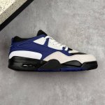 本地 核心私 Air Jordan 4 Remastered Aj4 乔4重制生胶灰白蓝 低帮休闲运动鞋 #改造后的设计采用了别致的白色、由纺织网布、皮革和麂皮