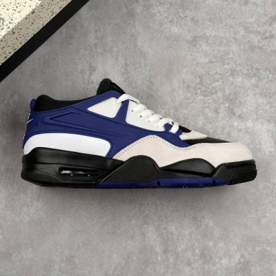 本地 核心私 Air Jordan 4 Remastered Aj4 乔4重制生胶灰白蓝 低帮休闲运动鞋 #改造后的设计采用了别致的白色、由纺织网布、皮革和麂皮