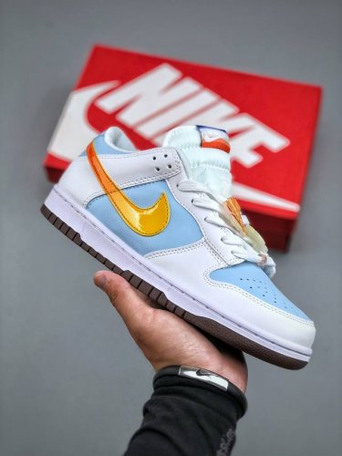性价比版本 Nike Sb Dunk Low 白兰黄 独家版型蒸餾加工帶來的是更好的视觉和脚感体验 清洁度 电绣工艺 皮料切割干净无任何毛边 细节完美 Ib88