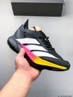 集图 公司级！Adidas Adizero Adios Pro 4马拉松飞线贾卡轻质透气休闲运动跑步鞋 采用双层透气网纱 Flywire动态飞线绑缚鞋面材质 内